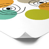 Spirals midden midden midden moderne kleurrijke ge poster (Hoek)