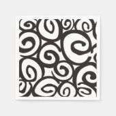 Spirals Patroon Zwart-wit en jouw ideeën Servetten (Voorkant)