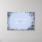 SPIRALS & STARS Joodse bruiloft Sign-In Board Canvas Afdruk (Voorkant)