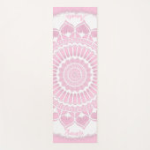 Spirals Stippen Bloemen Roze Witte Henna Mandala Yogamat (Voorkant)
