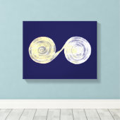 Spirals White Canvas Print (Insitu (Houten vloer))