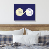 Spirals White Canvas Print (Insitu (Slaapkamer))