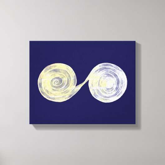 Spirals White Canvas Print (Voorkant)