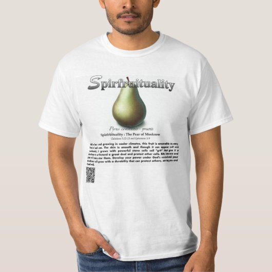 Spirfruituality : The Pear of Meekness T-Shirt (Devant)