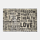 Spirit Affirmations of life BLACK + je rug. Deurmat (Voorkant)