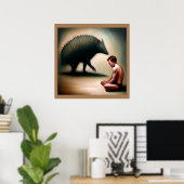 Spirit Animal Armadillo 1 Poster (Thuiskantoor)