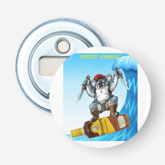 Spirit animal  button flesopener (Voorkant)