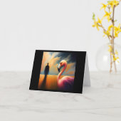 Spirit Animal Flamingo 1 Kaart (Gele Bloem)