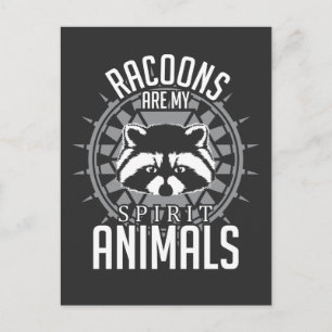 Spirit Animal Racoon Gift - Zoo Animal Zookeeper Briefkaart