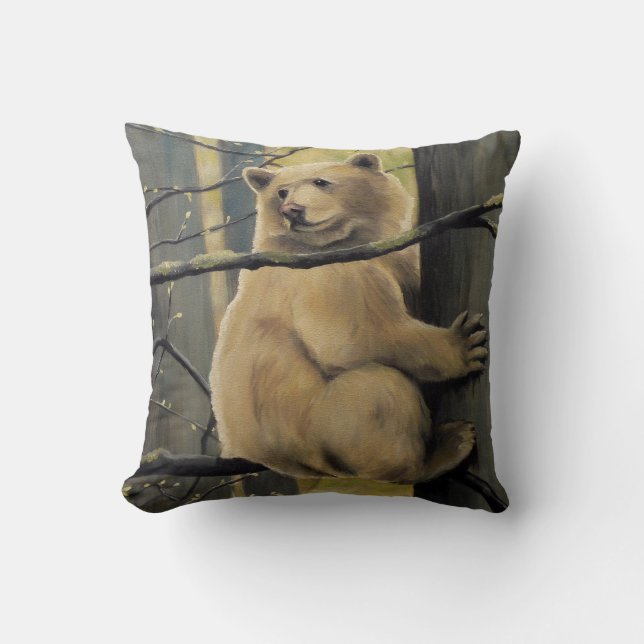 Spirit Bear Art Coussin personnalisé Kermode Ours  (Recto)