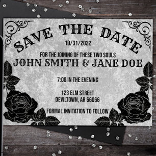 Spirit Board Gothic Halloween Wedding of Shower Sa Save The Date