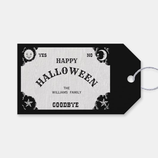 Spirit Board Happy Halloween Gift Label Cadeaulabel (Voorkant (Horizontaal))