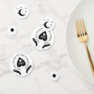 Spirit Board Hemelzwart en Wit Halloween Confetti