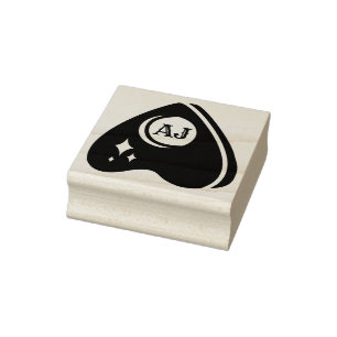 Spirit Board Planchette met Custom Intials Rubberstempel