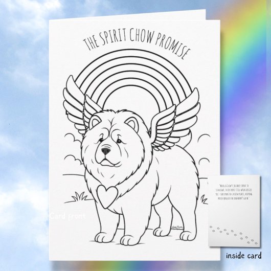 SPIRIT CHOW PROMISE Memorial Folded Greeting Card Kaart
