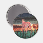 Spirit Dream Horse, gebilderd Magneet (Voorkant / Achterkant)