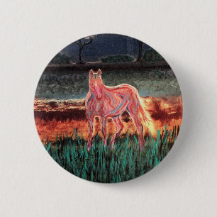 Spirit Dream Horse, gebilderd Ronde Button 5,7 Cm