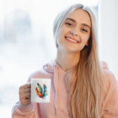 Spirit Feathers: levendige Waterverf kunst Koffiemok