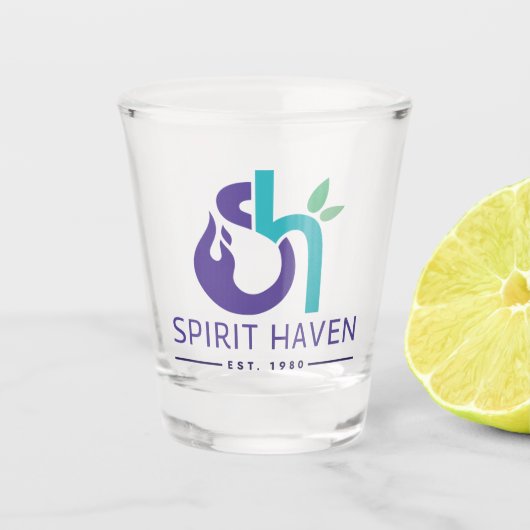 Spirit Haven Logo Shot Glass Shot Glas (Voorkant)
