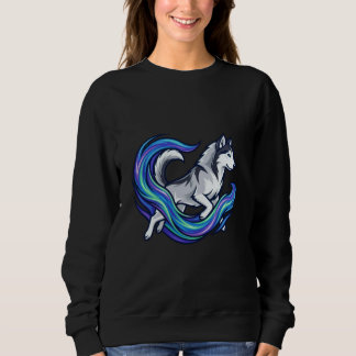 Spirit Husky Elektrisch Blauw Aura Grafisch Trui