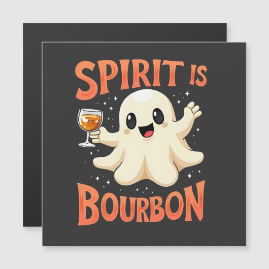 Spirit is bourbon Spooky Halloween Alcoholliefhebb (Voorkant / Achterkant)