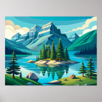 Spirit Island Maligne Lake Landschap