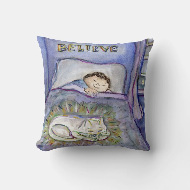 Spirit Kitty Chat Condolence Art Coussin (Recto)