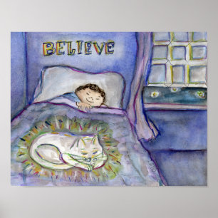 Spirit Kitty Chat Condolence Art Poster Imprimer