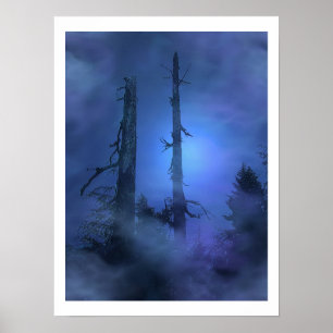 "SPIRIT MIST" Blue Forest Poster