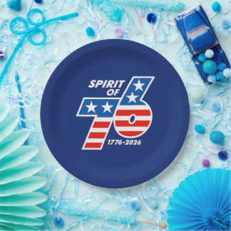 Spirit of 76 - America's 250th Birthday 1776-2026 Papieren Bordje