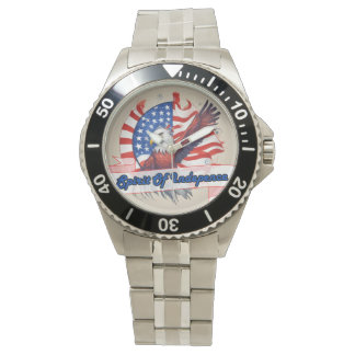 Spirit of Independence met Eagle N Amerikaanse vla Horloge