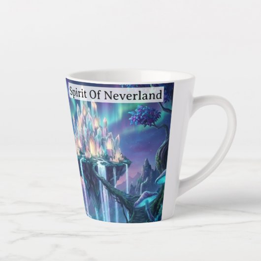 Spirit Of Neverland Never Grow Up Personalized Latte Mok (Rechts)