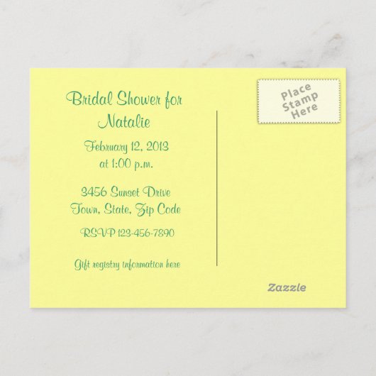 Spirit of Spring Carte postale nuptiale Art Nouvea (Dos)