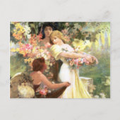 Spirit of Spring Carte postale nuptiale Art Nouvea (Devant)