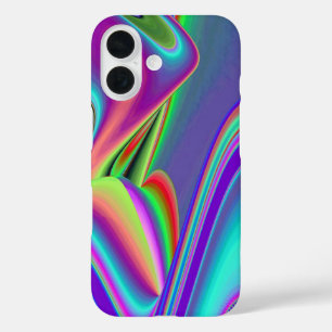 Spirit of Summer Breeze , Abstracte 3D Rainbowart iPhone 16 Hoesje