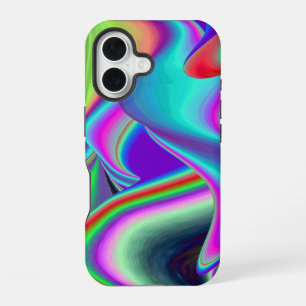 Spirit of Summer Breeze , Abstracte 3D Rainbowart iPhone 16 Hoesje