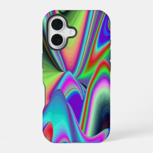Spirit of Summer Breeze , Abstracte 3D Rainbowart iPhone 16 Hoesje