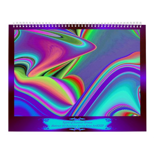 Spirit of Summer Breeze Abstracte 3D Rainbowart Kalender (Hoes)