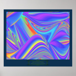 Spirit of Summer Breeze Abstracte 3D Rainbowart Poster