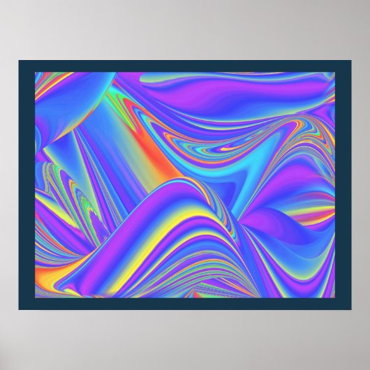 Spirit of Summer Breeze Abstracte 3D Rainbowart Poster (Voorkant)