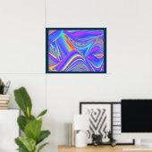Spirit of Summer Breeze Abstracte 3D Rainbowart Poster (Thuiskantoor)
