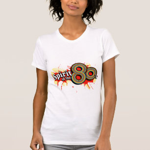 "Spirit of the 80's" dames veelkleurig logo t-shir T-shirt
