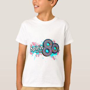 Spirit of the 80's gamins aqua bleu logo t-shirt