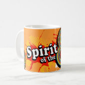 "Spirit of the 80's" logo orange mug rétro (Devant gauche)