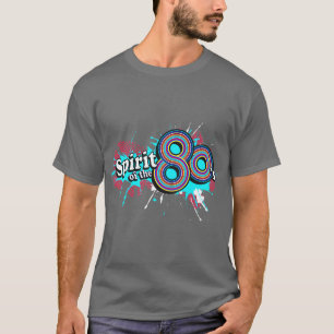 "Spirit of the 80's" mannen multi-blues logo grijs T-shirt