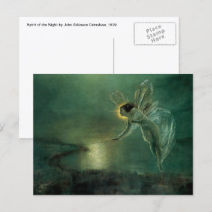 Spirit of the Night van Grimshaw, Victoriaanse fee Briefkaart