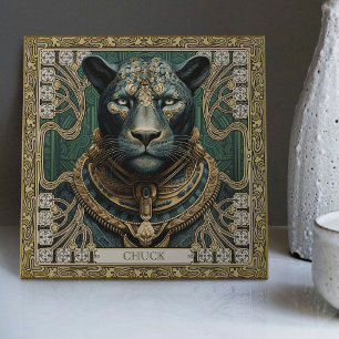 Spirit of the Panther Gepersonaliseerde Tribal Tegeltje