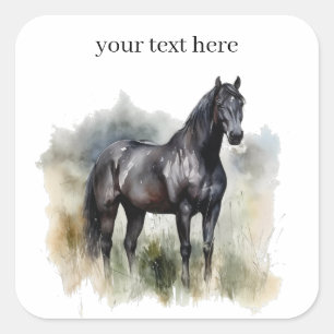 Spirit of the Wild Hengst, op maat Vierkante Sticker
