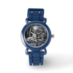 Spirit of the Wild: Indiase vrouw en wolf Horloge