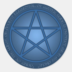 Spirit of Water Pentacle Ronde Sticker